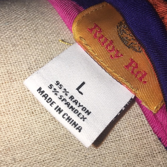 Ruby Rd Multicolor Striped Short Sleeve Top - Picture 4 of 4